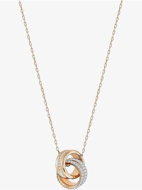 Swarovski Gold Interlock Pendant Necklace